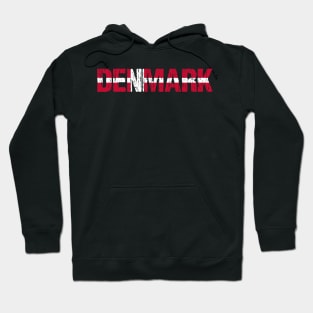 Denmark Flag Distressed Hoodie